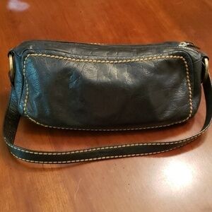 PLINIO Visona Italian Leather Shoulder Bag Purse